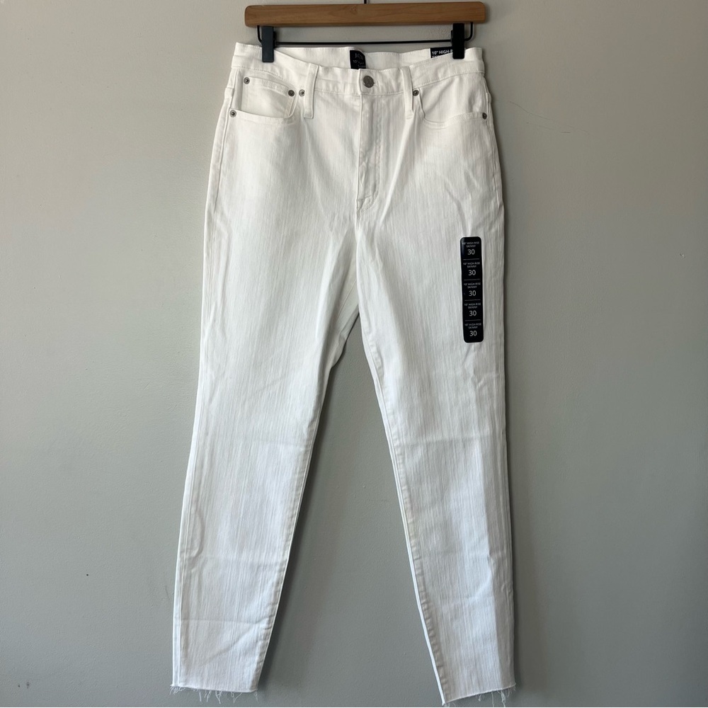 NWT J. Crew High Rise‎ Skinny Signature Stretch Women's White Jeans 30